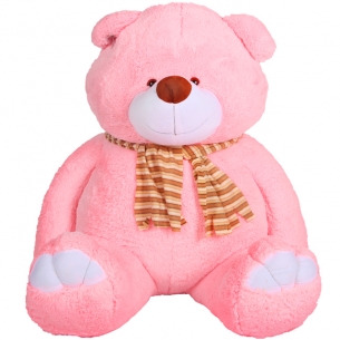  Большой розовый медведь Валера 1.50 метра ― MyLovin - Интернет магазин профессиональной декоративной косметики